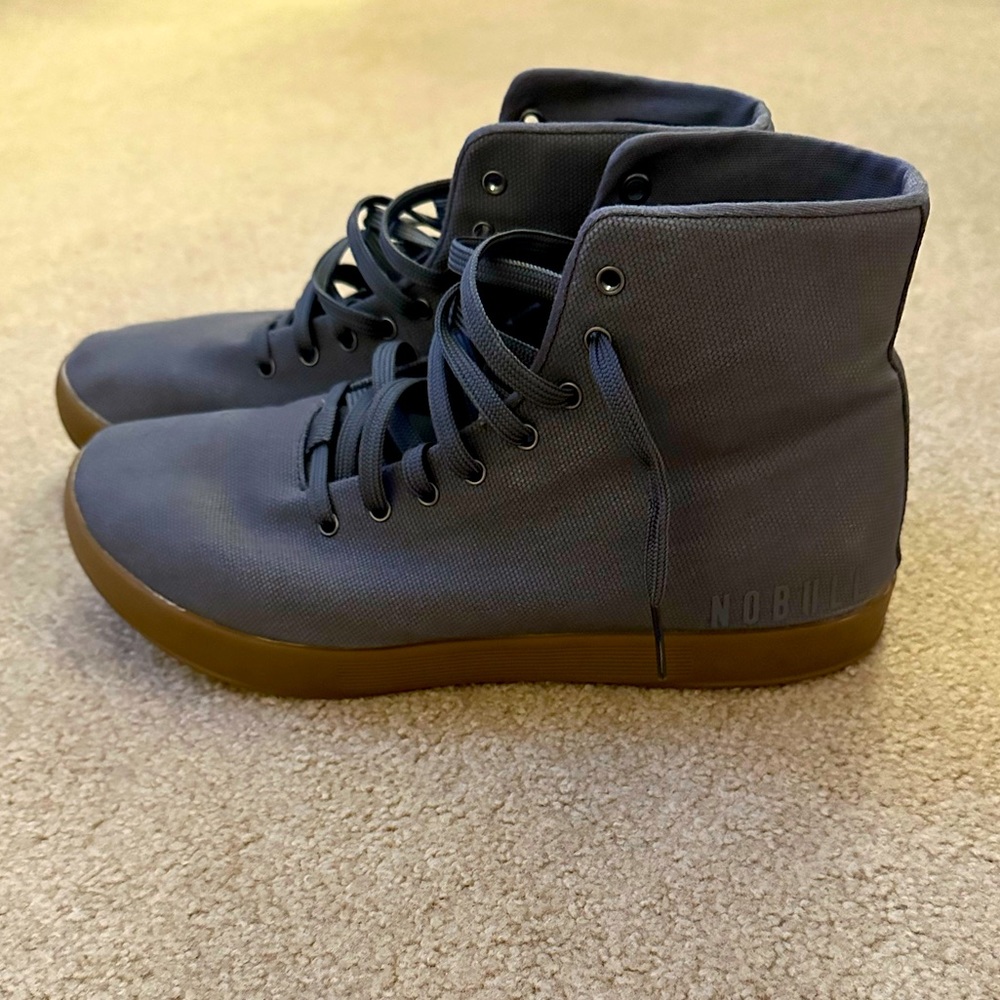 NOBULL High-Top Trainers in Dark Gray with Gum Sole